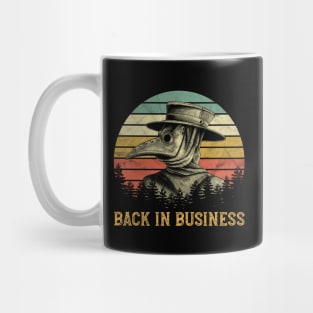 Plague Doctor Back In Business Retro Mug